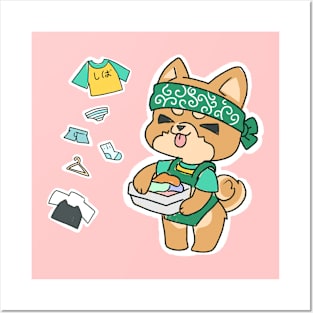 Shiba's Laundry Time! Posters and Art